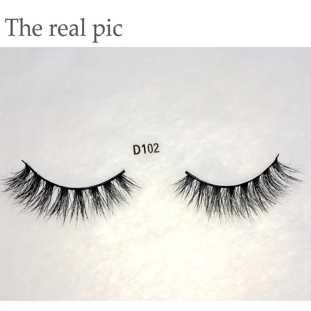 

Mink Lashes 3D Mink Eyelashes 100% Cruelty free Lashes Handmade Reusable Natural Eyelashes Popular False Lashes Makeup D102