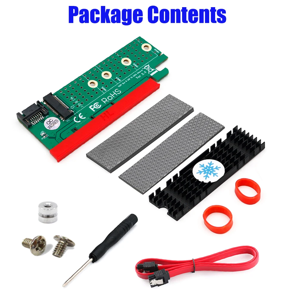 Для NGFF M.2 B Ключ SATA Bus с помощью которого можно SSD SATA3 адаптер радиатором PCIE x1 x4 x8 x16
