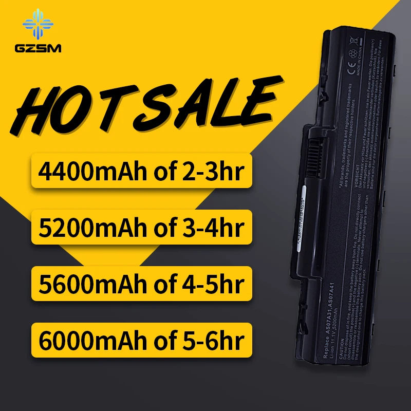 HSW 5200MAH Аккумулятор для ноутбука Acer Aspire 4330 4332 4336 4520 4520G 4530 4535G 4535 4710G 4710Z 4715Z 4710 4720Z 4720G |