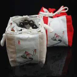 Лотос утолщаются 5 сетки сумка для хранения ювелирных изделий сумки и сумка для переноски Путешествия Портативный Малый чай горшок 4 чашки