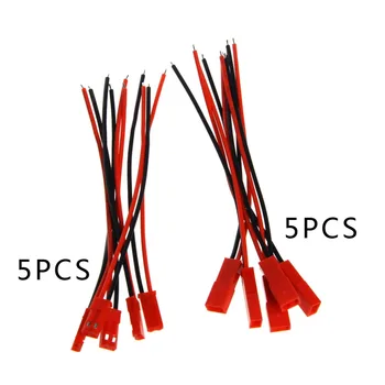 

M89C5 Pair 100mm Male Female Plug 2-pin Connector Cable Wire For RC Lipo Battery Hot!