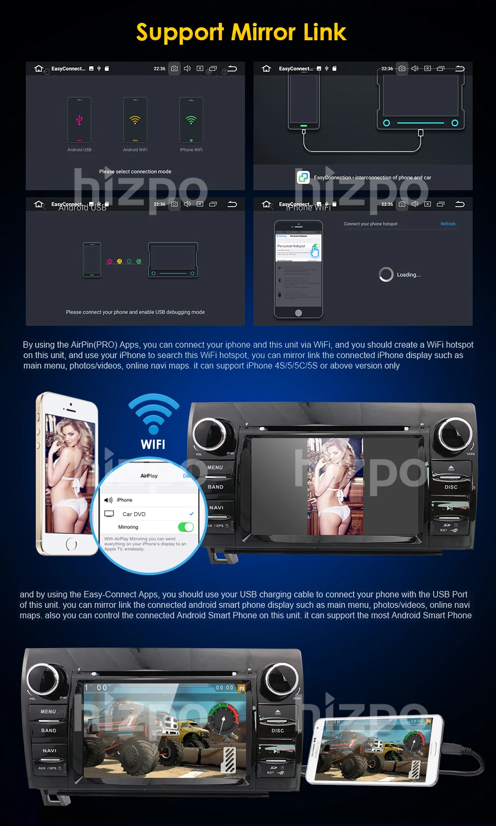 Cheap 2 Din Android 8.0 8Core Car DVD Player For Tundra Sequoia GPS Navigation Stereo Touch Screen 8Core 4GB+32GB Map+Cam 7