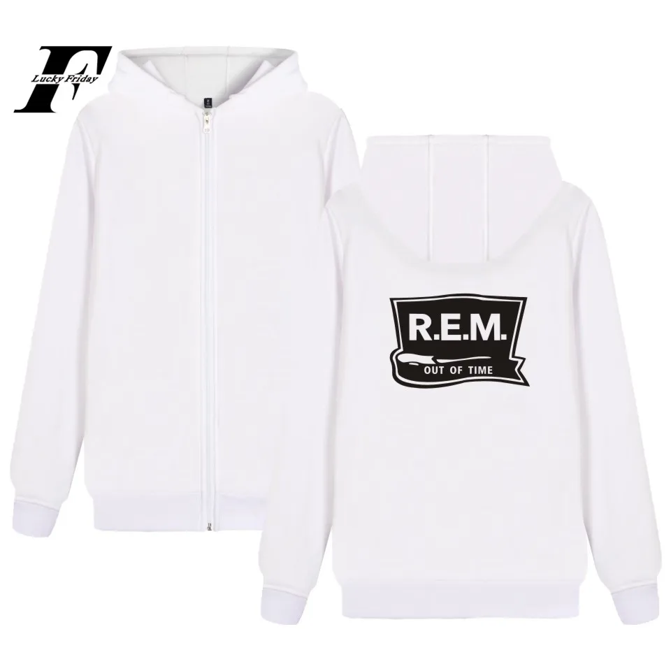 LUCKYFRIDAYF Rock Cream Hoodie Zipper Music Band Sweatshirt Winter High Quality Coat Plus font b Jacket