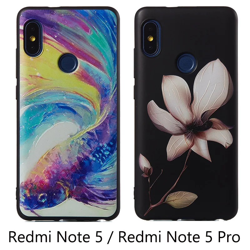 

3D Premium Flowers Case Xiaomi Redmi Note 5 Silicone Soft Cover Xiaomi Redmi Note 5 Pro TPU Case Funda Xiaomi Redmi Note 5 Pro