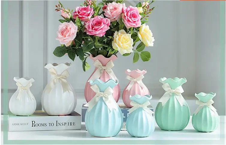 Скандинавские американские минималистичные современные украшения для дома в гостиной белая керамическая ваза, креативная модель листа фарфор