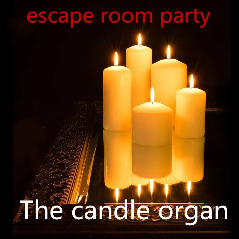 New Escape Room Game Prop One Candle Prop Blow On or Out Candle to Unlock