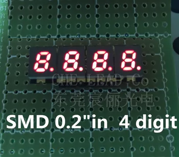 

4 Bit smd Digital Tube 0.2 inches RED 7 Segment 0.2in 0.2" SMD LED Display 28.5*10*3.0mm Common cathode DIGITAL DISPLAY