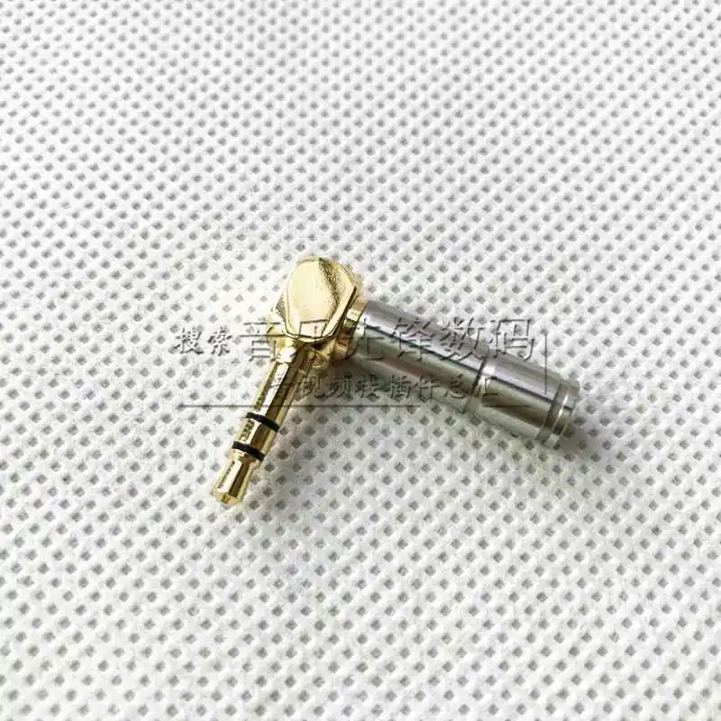 

2pcs Stainless steel mini 3.5 stereo elbow plus yellow pin Mini 3.5 stereo integrated 4mm aperture