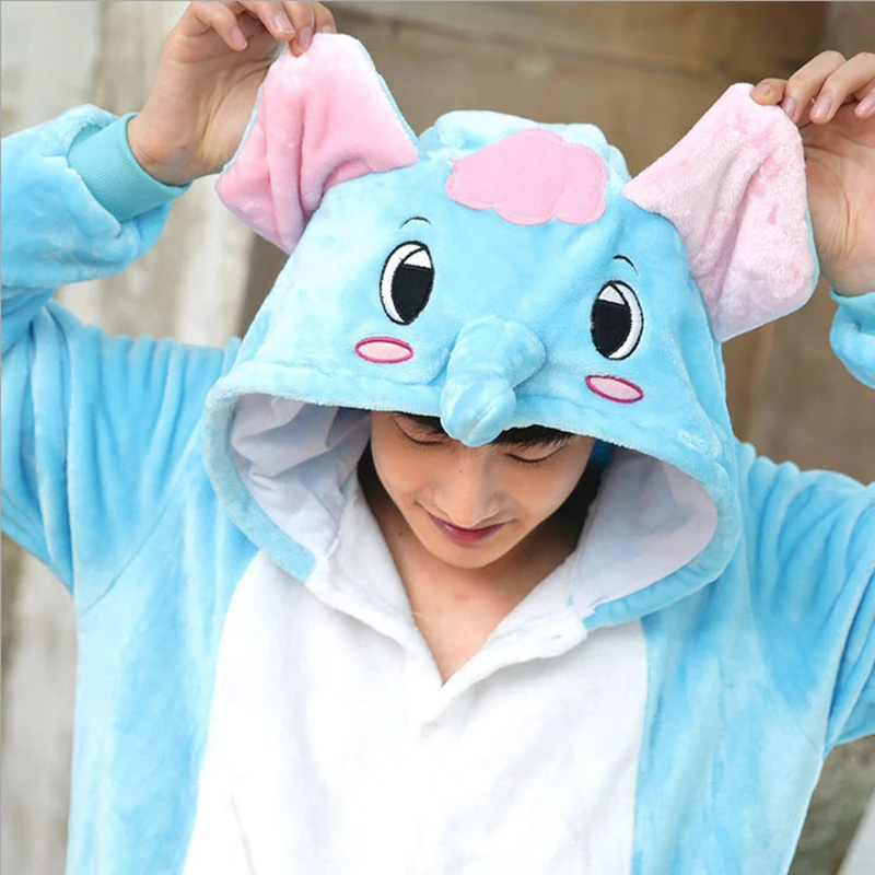 New Arrival Women's Animal Elephant Women Pajama Set Full Sleeve Hooded