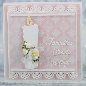 

Holy Baptism Polish Letter DIY Cutting Die Craft Handmade Decoration Embossing Stencil Scrapbooking Template Card Making