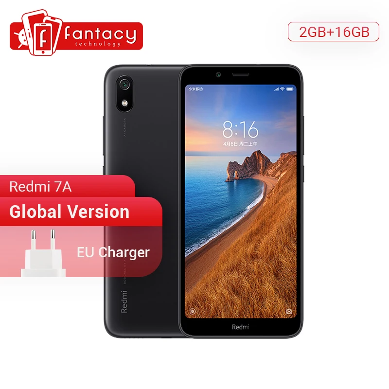 Скидка Xiaomi Redmi 7A 7 A, 2 ГБ, 16 ГБ, 5,45 дюйма, Восьмиядерный мобильный телефон Snapdargon 439, аккумулятор 4000 мАч, камера 12 МП, глобальная версия