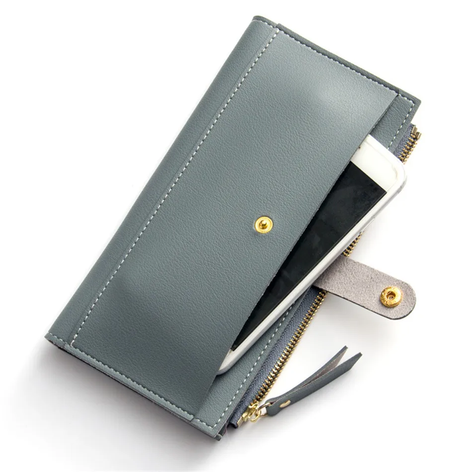 

New Fashion Wallets Women PU Leather Wallet Brand Women Long Purse High Quality Ladies Coin Purse Phone Card Holder Pocket W-M59