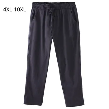 

Plus Size 10XL 8XL 6XL 4XL Women Summer Pants Female Elastic High Waist Black Straight Pants Office Lady Slim Trousers