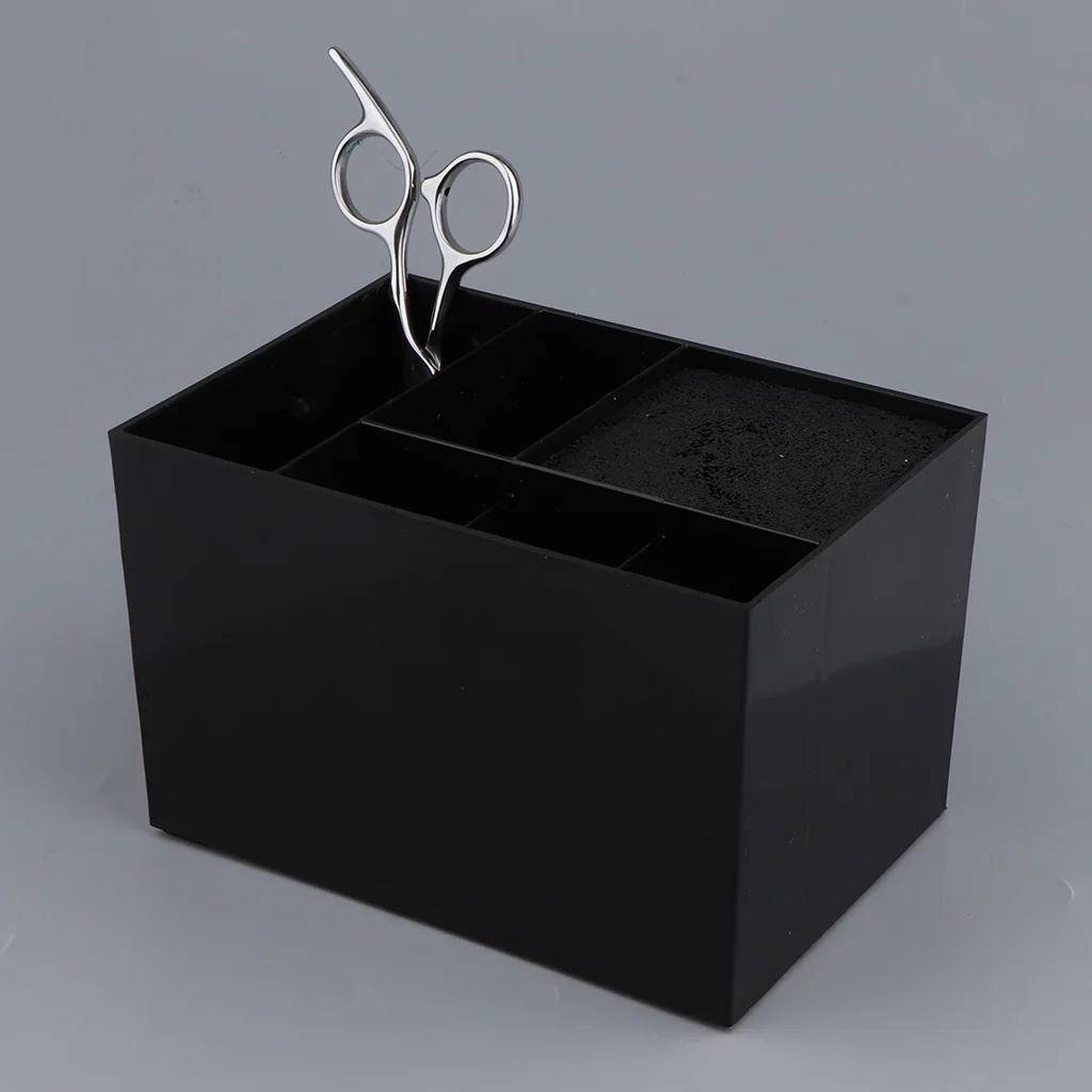 6 Compartment Salon Scissors Holder Shears Comb Clips Hair Styling Tools Organizer Holder Case
