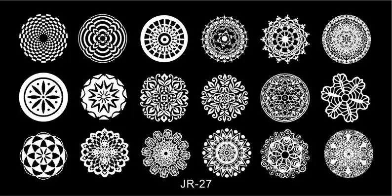 JR01-30 30 шт./компл. Jr пластины для стемпинга ногтей Нержавеющая сталь изображение штамповки ногтей маникюр шаблон штамп для ногтей 30 стилей