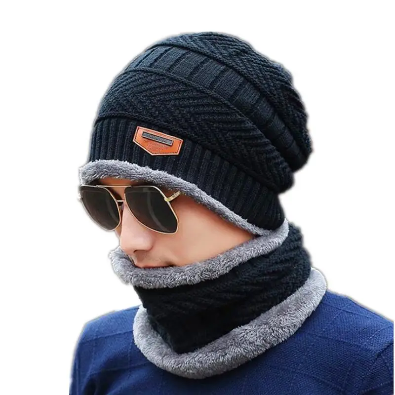 Мужские зимние вязанные шапки SUOGRY|skullies bonnet|bonnet femmehat female |