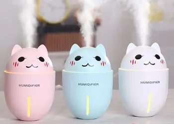 

USB Diffuser cartoon cat Humidifier Steam Air Mini Air Purifier home car office Diffuser Portable Mist Maker Fogger
