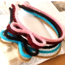 1 шт. повязка на голову для девочек с плюшевыми медвежьими ушками и кошачьими ушками G0407