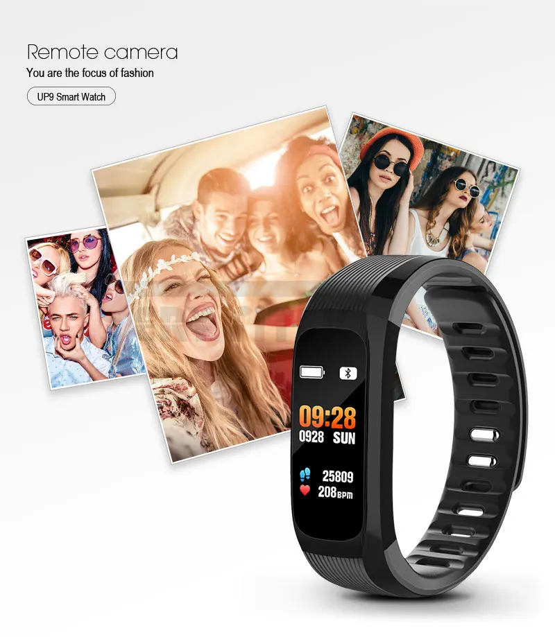 UP9 pro Smart Band Music Control Fitness Tracker Blood Pressure Heart Rate Monitor Wristband Smart Bracelet For Android IOS (8)
