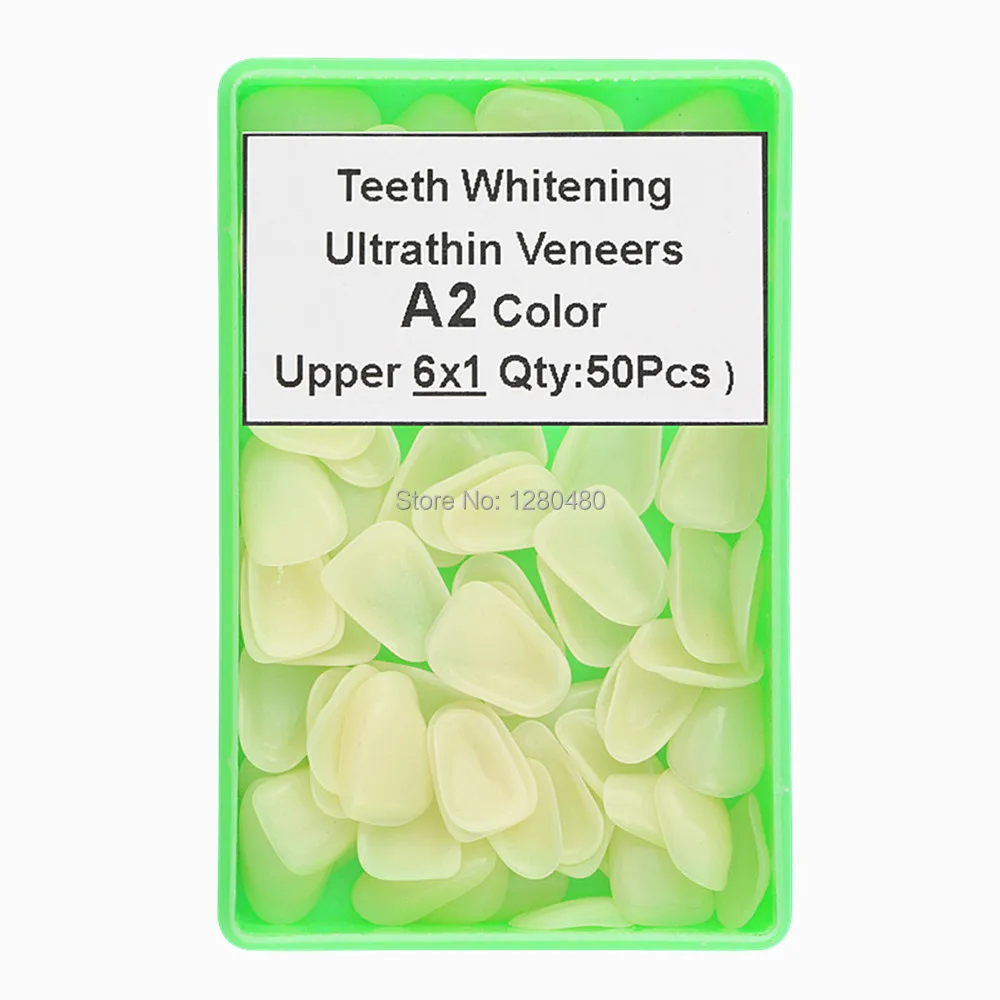 50Pcs Ultrathin Dental Composite Resin Veneers Upper Anterior Tooth A2 Color Restorative Teeth