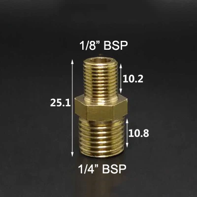 1/" 1/4" 3/" BSP наружная резьба Шестигранная латунная штуцер адаптер соединитель для топливного газа воды - Цвет: NO9