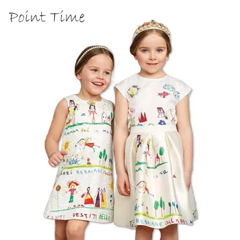 

Cotton Baby Girl Vest Dress Autumn Winter Cartoon Character Pattern Christmas Princess Dress Girls Clothes Vestido Infantis