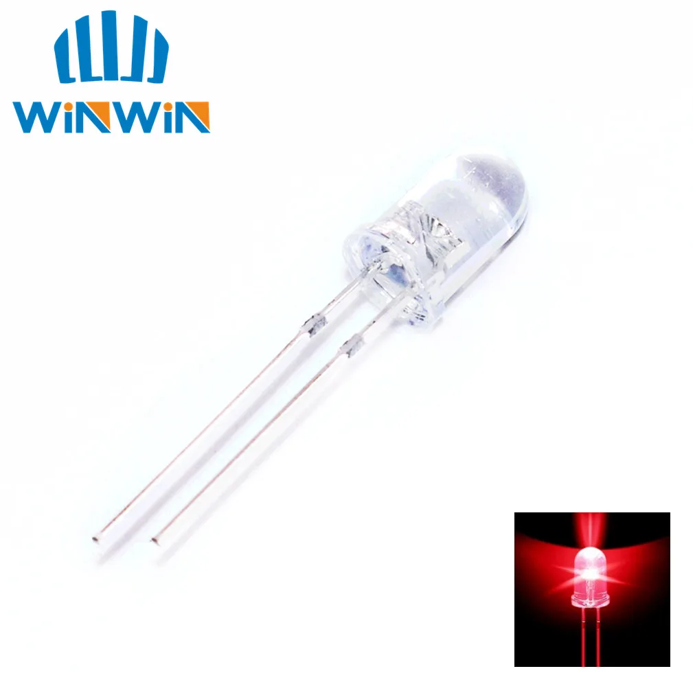 

wholesale 500 pcs 5mm Round Red Super bright emitting diode LED Light 5000MCD