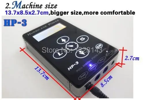 

Wholesale-2pcs Control Hurricane Tattoo Power Supply Digital Dual LCD Display Power Supply for tattoo machine freeshipping DHL