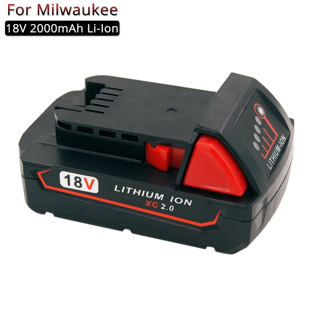 Аккумуляторная батарея 18 в 2 А сменные литий ионные батареи для Milwaukee M18