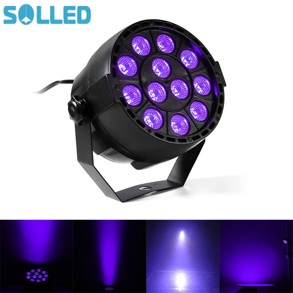 

SOLLED 36W UV 12 LED Stage Lighting Effect Lights Portable Stage Lamp Disco Light for Party Wedding KTV Club