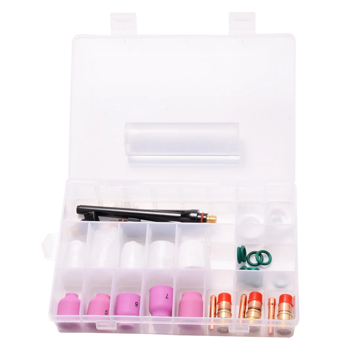 31 Piece/Set TIG Welding Torch Accessories 6#~12# Tig Gas Lens Glass Cup Kit Durable For WP-17/18/26 Torch Welding Torches