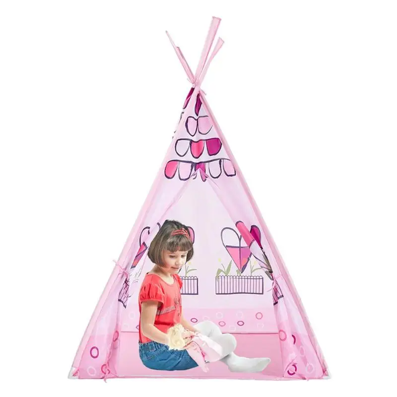 

Pink Princess Castle Play Tent Kids Children Girls Tent House 165*100cm Present Playhouse Children Teepee Tent Birthday Gift