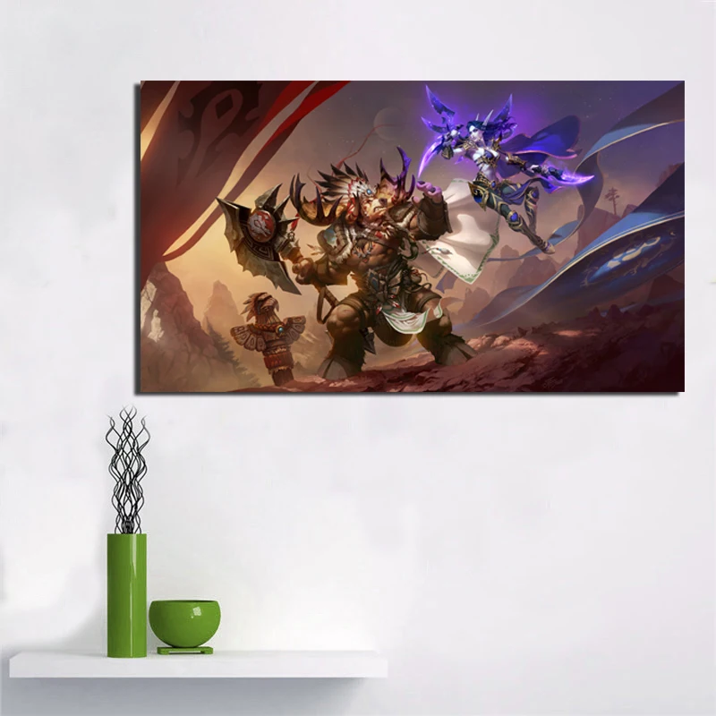 

World Of Warcrafts Fly Up And Fight Canvas Painting Posters Prints Marble Wall Art Painting Decorative Picture Modern Home Decor