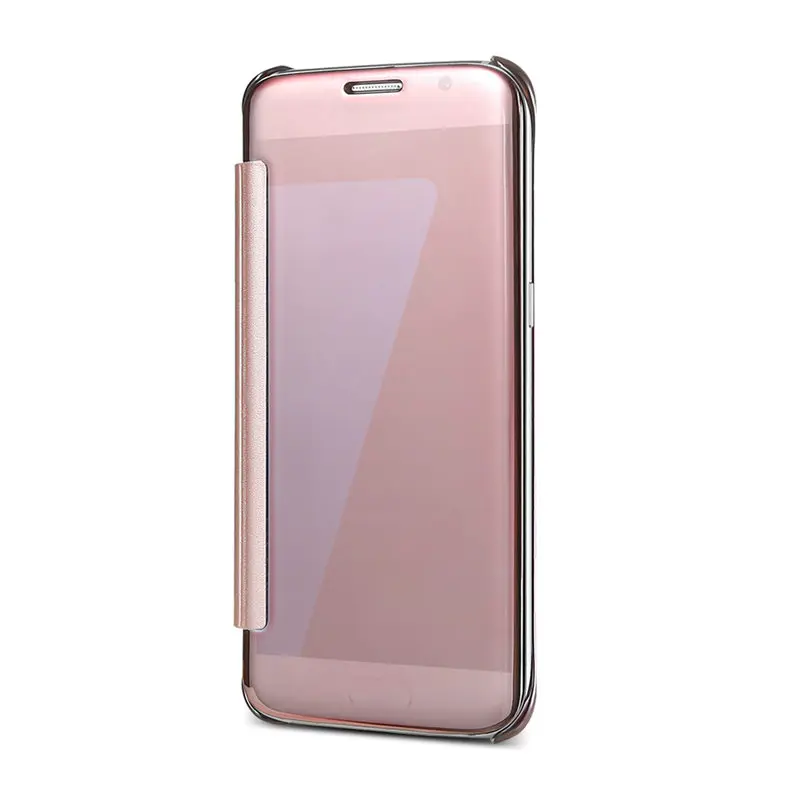 KISSCASE зеркальный Чехол С Откидывающейся Крышкой для samsung Galaxy S7 s6 Edge S8 плюс J5 J7 A5 A7 J3 чехол на весь корпус с покрытием из тела Защита Капа - Цвет: Rose Gold