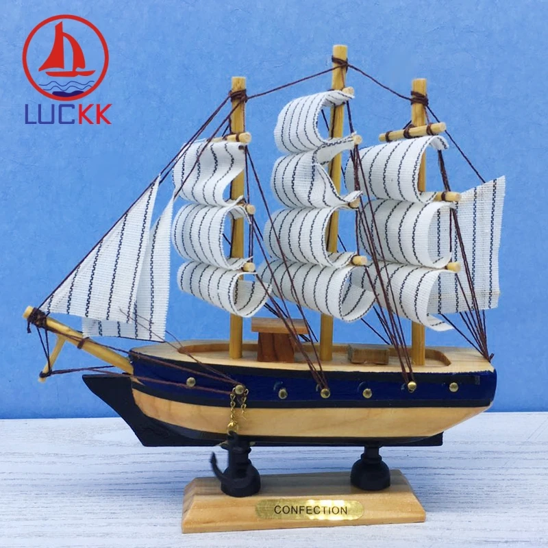 LUCKK 16 см скандинавский ручной работы ретро деревянная модель кораблей