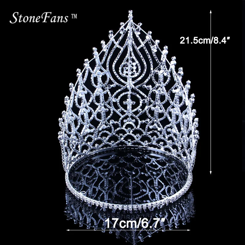 Стразы StoneFans свадебные аксессуары для волос элегантная женская корона невесты
