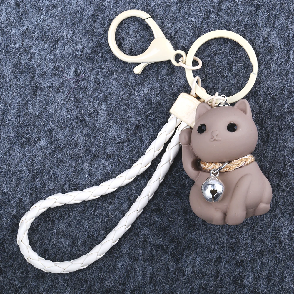 Encantadores llaveros de dibujos animados gatos de la suerte niños mujeres gatito campanas de cuero Portachiavi llaveros Chaveiro llavero ricos encantos regalos Encantadores llaveros de dibujos animados gatos de la suerte niños mujeres gatito campanas de cuero Portachiavi llaveros Chaveiro llavero ricos encantos regalos