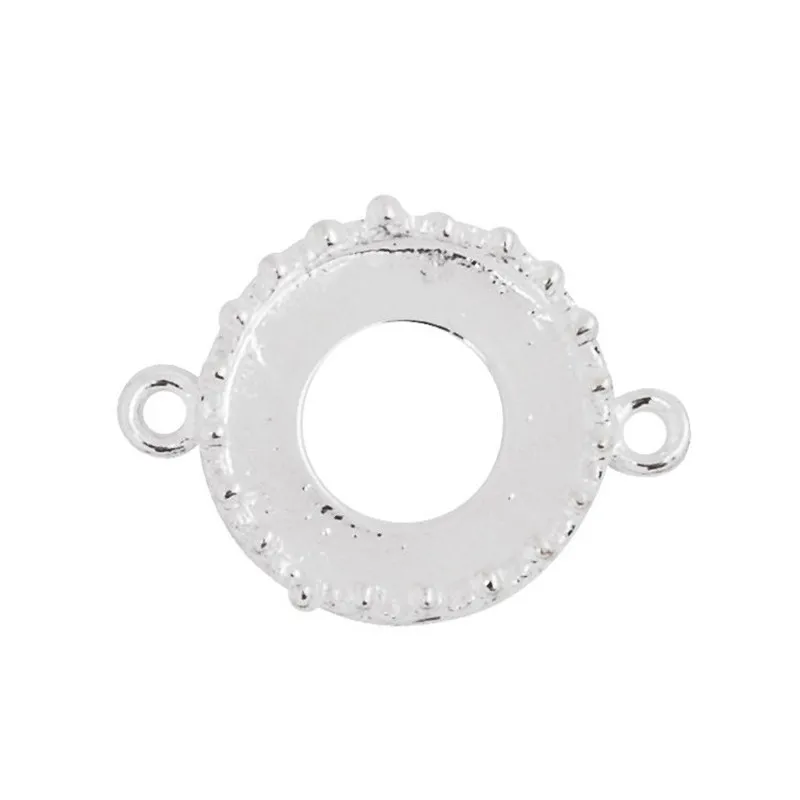 Silver Plate Bezel Setting Open Back Bezel Cup Setting Findings for