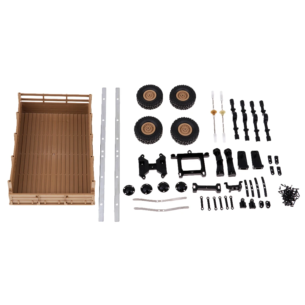 Upgrade Trailer Military RC Car DIY Parts Set for WPL B1 B14 B16 B24 1/16 4WD Buggy Monster Truck Assemble Crawler