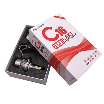 

2X Auto Head Lamp Lights LED C16 H1 H3 H4 H7 9006 9012 COB auto front fog light bulb 7200LM 9V-36V 6000K