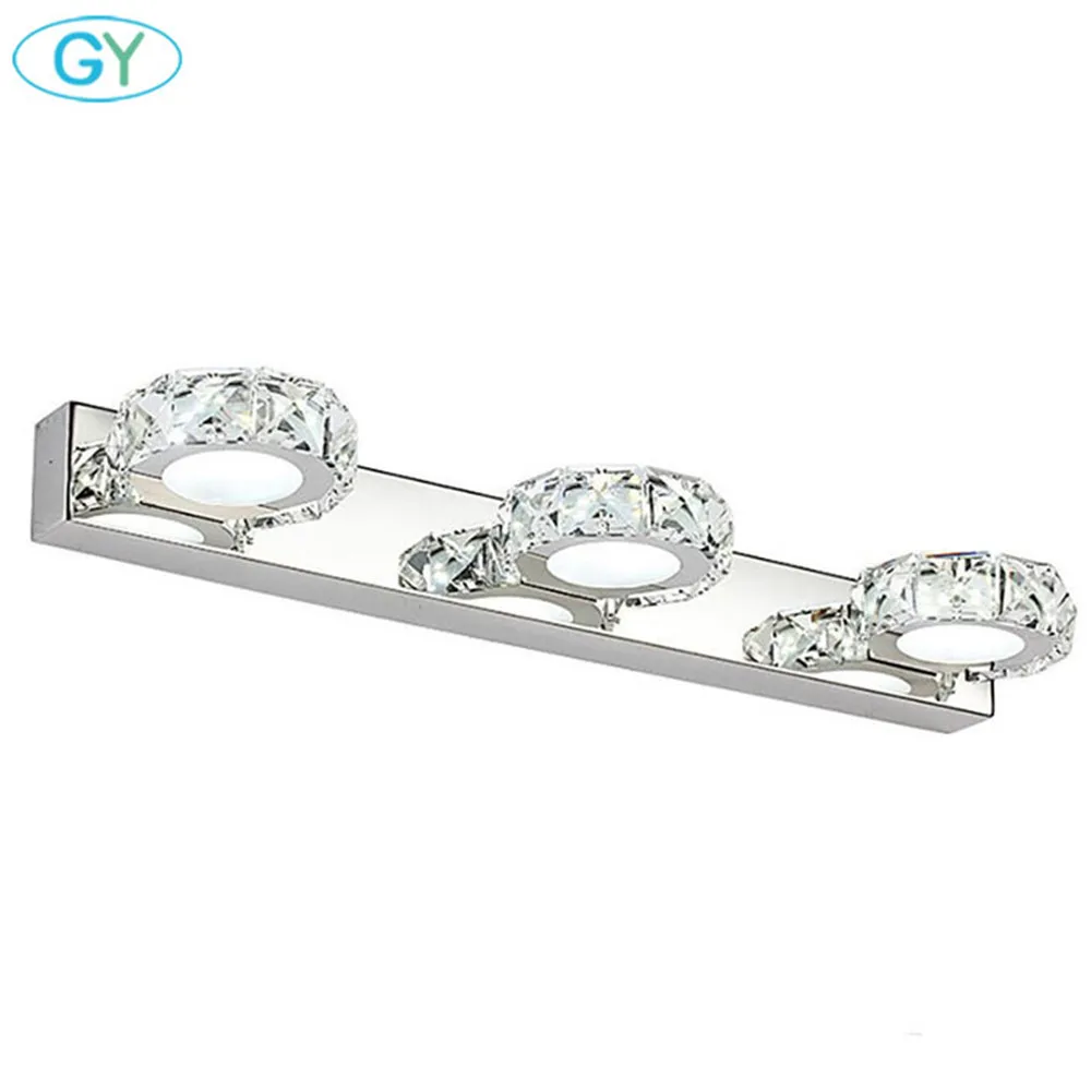 Современный светодиодный светильник для ванной комнаты с кристаллами, 3 Вт 6 Вт 9 Вт 12 Вт Светодиодный светильник coiffeuse avec miroir