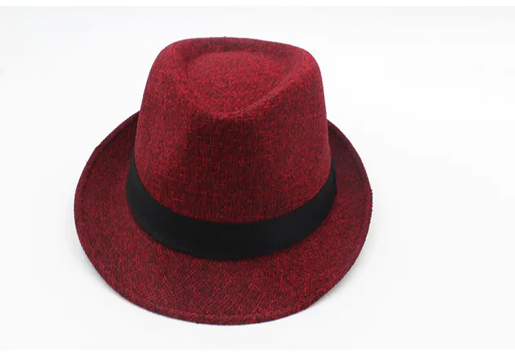 Hat gangster Hat men felt  fedora Hats for men women 58 cm adjustable  (21)