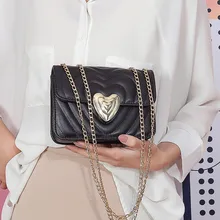 Женская сумка на плечо из искусственной кожи, сумка-мессенджер на цепочке, дизайнерская Классическая модная женская сумка, сумка через плечо# L