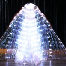 vlinder vleugels Women Dancewear 350 lamp led costume Light Up Wings Belly Dance Wing Costume with Sticks alas isis wings