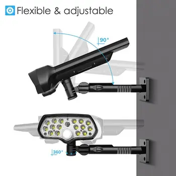 

PIR Motion Sensor Solar LED Wall Light Waterproof Spotlight Outdoor Lighting For Garden Yard