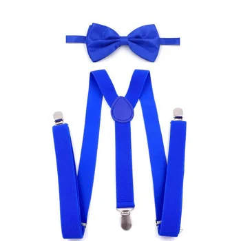 

Helisopus Fashion Suspenders Bowtie Set for Men Multicolor Adjustable Butterfly Belt Bow Tie Polyester Accessories