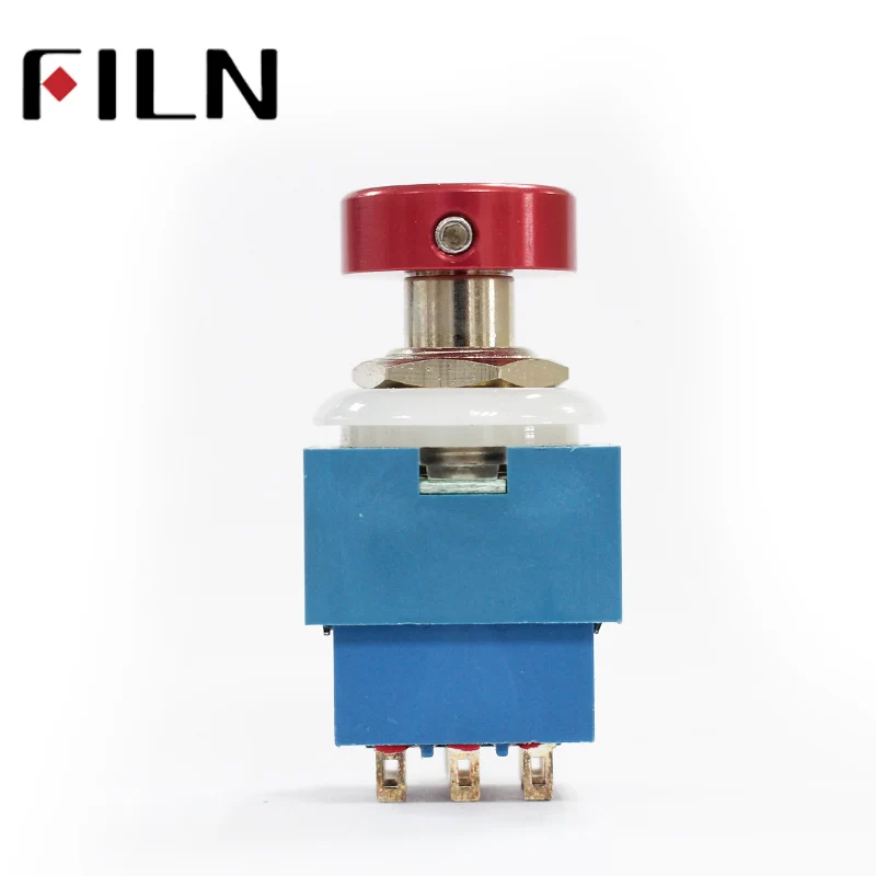 9 pin ring light alumunin cap Guitar Effects Pedal Box Stomp Foot Latching 3PDT Foot Switch Padel switch (5)