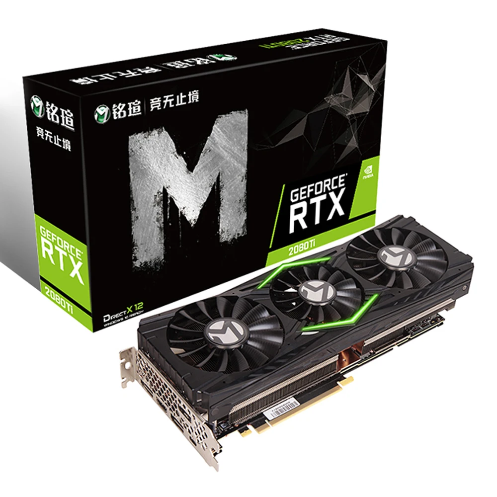 Видеокарта MAXSUN RTX 2080Ti JetStream OC 11G NVIDIA GDDR6 352bit 1400MHz 1350MHz DP+ HDMI+ type-C 8pin RGB 4352