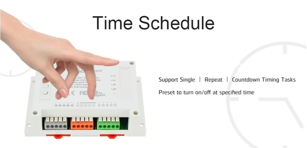 Интеллектуальный выключатель света Sonoff 4CH переключатель Wi-Fi Умный дом 4-канальном пульте дистанционного управления Управление модуль домашней автоматизации на/off Беспроводной таймер для переключателя «сделай сам» на din-рейку