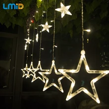 2M 138LEDs Romantic Flashing LED String Light Christmas Decoration Star LED Curtain Light 2M 138LEDs Romantic Flashing LED String Light Christmas Decoration Star LED Curtain Light
